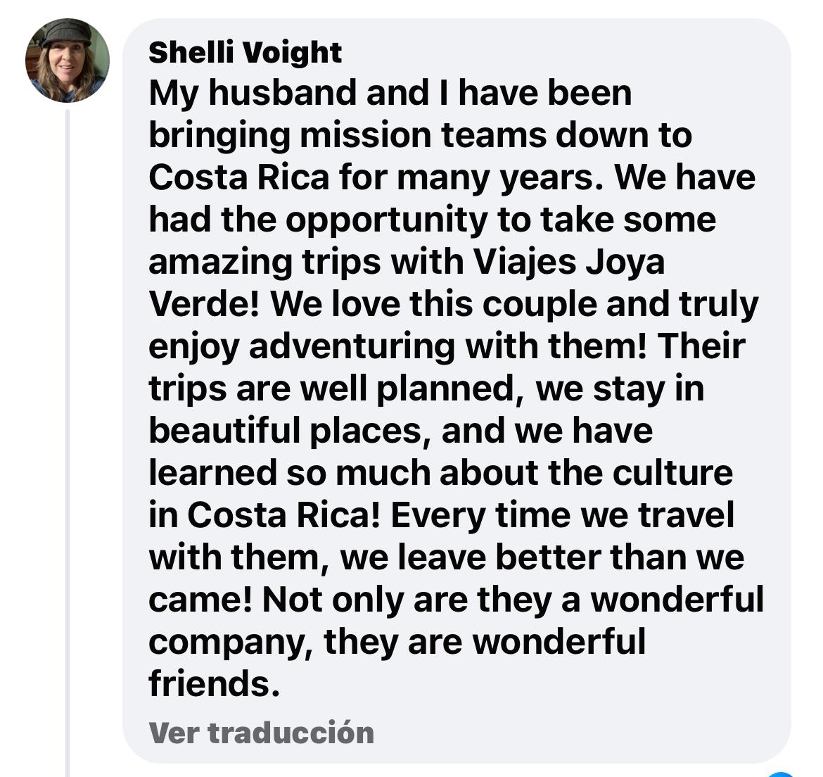 Testimonio de Shelli Voight